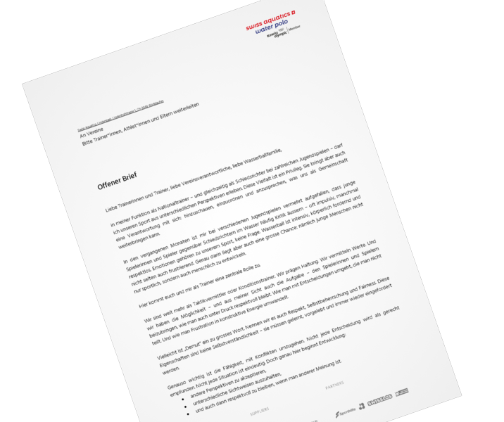 Offener Brief zur Sportkultur im Wasserball